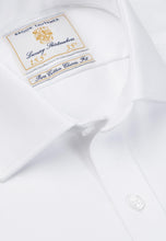 Load image into Gallery viewer, Tailored Fit Double Cuff White Herringbone Cotton Shirt (7720A)
