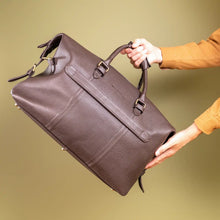Load image into Gallery viewer, Oak Premium Leather Holdall – Genuine Leather Travel &amp; Weekend Bag
