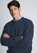 Load image into Gallery viewer, Allerford Nep Cable Knit Lambswool Blend Crew Neck Jumper

