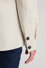 Load image into Gallery viewer, Ledger Ecru Cotton Linen Overshirt
