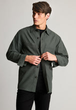 Load image into Gallery viewer, Ledger Dark Green Cotton Linen Overshirt
