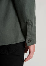 Load image into Gallery viewer, Ledger Dark Green Cotton Linen Overshirt
