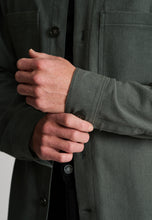 Load image into Gallery viewer, Ledger Dark Green Cotton Linen Overshirt
