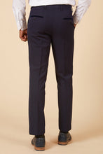 Load image into Gallery viewer, Marc Darcy BROMLEY Navy Check 3pc Suit
