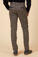 Load image into Gallery viewer, Marc Darcy SCOTT Grey Tweed Check Suit Trousers 34R

