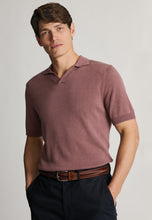 Load image into Gallery viewer, Overton Notch Neck Cotton Blend Knitted Polo Shirt

