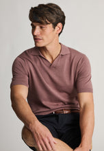 Load image into Gallery viewer, Overton Notch Neck Cotton Blend Knitted Polo Shirt
