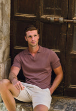 Load image into Gallery viewer, Overton Notch Neck Cotton Blend Knitted Polo Shirt
