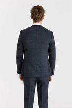 Load image into Gallery viewer, PAUL ANDREW MADRID NAVY TWEED CHECK THREE PIECE SUIT
