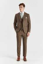 Load image into Gallery viewer, PAUL ANDREW OSCAR BROWN TWEED THREE PIECE SUIT
