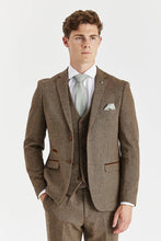 Load image into Gallery viewer, PAUL ANDREW OSCAR BROWN TWEED THREE PIECE SUIT
