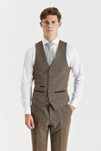 Load image into Gallery viewer, PAUL ANDREW OSCAR BROWN TWEED THREE PIECE SUIT
