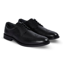 Load image into Gallery viewer, CAMBRIDGE - BLACK LEATHER BROGUE SHOE
