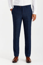 Load image into Gallery viewer, PAUL ANDREW SCOTT NAVY TWEED CHECK THREE PIECE SUIT
