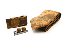Load image into Gallery viewer, PAUL ANDREW - GOLD PAISLEY TIE SET
