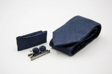 Load image into Gallery viewer, PAUL ANDREW - DARK NAVY PAISLEY TIE SET
