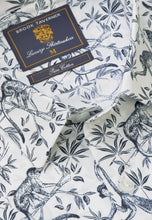 Load image into Gallery viewer, Regular Fit Navy Monkey Print Cotton Shirt - 4730A
