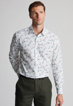 Load image into Gallery viewer, Regular Fit White Pelican Print Cotton Shirt - 4730B
