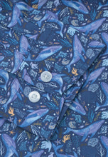 Load image into Gallery viewer, Regular Fit Navy Whale Print Cotton Shirt - 4730C
