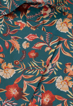 Load image into Gallery viewer, Regular Fit Teal Floral Print Short Sleeve Shirt (4739B)
