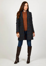 Load image into Gallery viewer, TORI ¾ COAT - NAVY MULTI CHECK
