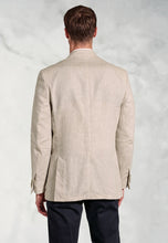 Load image into Gallery viewer, Tailored Fit Eastwood Sand Pure Linen Jacket
