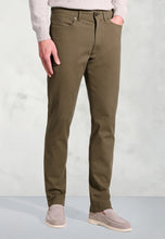 Load image into Gallery viewer, Tailored Fit Fredericks Khaki 5 Pocket Italian Twill Stretch Cotton Trousers
