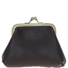 Load image into Gallery viewer, Ashwood Leather &amp; Harris Tweed® Cloth Classic Kiss-Lock Purse Brown/Mcload: TW-13-01-BM
