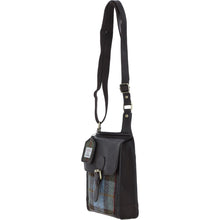 Load image into Gallery viewer, Ashwood Leather &amp; Harris Tweed® Cloth Crossbody Bag Brown/Mcload: TW-24-01-BM
