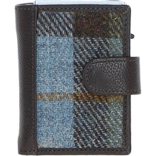 Load image into Gallery viewer, Ashwood Leather &amp; Harris Tweed® Cloth RFID Secure Wallet Brown/Mcload: TW-16-01-BM
