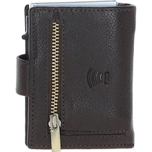 Load image into Gallery viewer, Ashwood Leather &amp; Harris Tweed® Cloth RFID Secure Wallet Brown/Mcload: TW-16-01-BM
