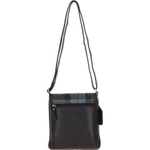 Load image into Gallery viewer, Ashwood Leather &amp; Harris Tweed® Cloth Twist Lock Crossbody Bag Brown/Mcload: TW-31-01-BM
