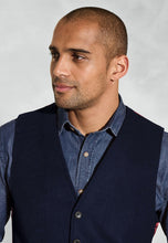 Load image into Gallery viewer, Dettori Navy Wool Blend Waistcoat
