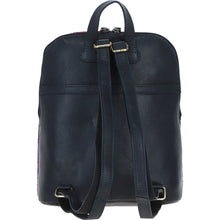 Load image into Gallery viewer, Exquisite Ashwood Leather &amp; Harris Tweed® Cloth Backpack Navy/Pink: TW-25-06-NP
