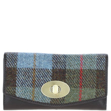 Load image into Gallery viewer, Exquisite Ashwood Leather &amp; Harris Tweed® Cloth Twist-Lock Purse Brown/Mcload: TW-11-01-BM
