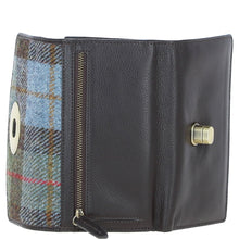 Load image into Gallery viewer, Exquisite Ashwood Leather &amp; Harris Tweed® Cloth Twist-Lock Purse Brown/Mcload: TW-11-01-BM
