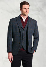 Load image into Gallery viewer, Tailored Fit Falkirk Navy Check Harris Tweed® Check Jacket
