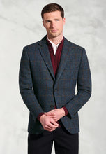 Load image into Gallery viewer, Tailored Fit Falkirk Navy Check Harris Tweed® Check Jacket
