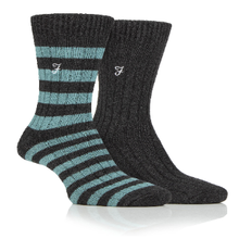 Load image into Gallery viewer, MENS 2 PR FARAH BAMBOO BOOT SOCK
