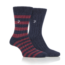 Load image into Gallery viewer, MENS 2 PR FARAH BAMBOO BOOT SOCK
