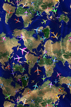 Load image into Gallery viewer, CLAUDIO LUGLI FLIGHT MAP SATIN COTTON PRINTED SHIRT
