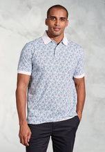 Load image into Gallery viewer, Hiddleston Blue Ditsy Floral Print Polo Shirt (4613A)

