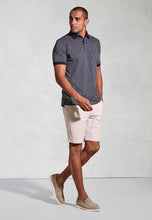 Load image into Gallery viewer, Hiddleston Navy Geometric Print Polo Shirt (4613B)

