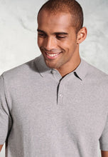 Load image into Gallery viewer, Lancaster Grey Knitted Pure Cotton Polo Shirt
