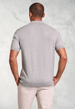 Load image into Gallery viewer, Lancaster Grey Knitted Pure Cotton Polo Shirt
