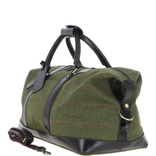 Load image into Gallery viewer, Large Vintage Leather Travel Holdall tweed: Marcus

