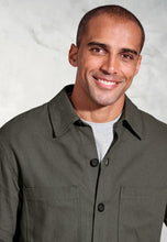 Load image into Gallery viewer, Ledger Khaki Cotton Linen Overshirt
