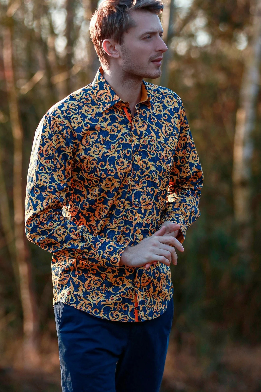 CLAUDIO LUGLI LUXURIOUS ORNAMENTAL PAISLEY SHIRT (CP8022)