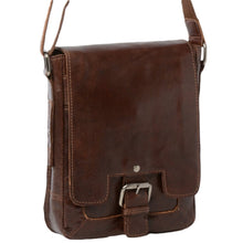 Load image into Gallery viewer, Mens Leather Flight Bag Tan (8341)
