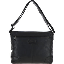Load image into Gallery viewer, Mens Medium Leather Messsenger Bag Black : Oscar
